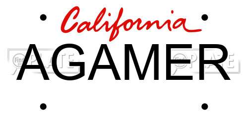 AGAMER California License Plate