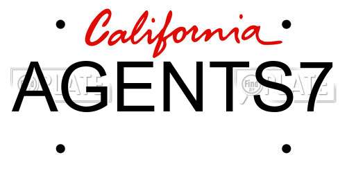AGENTS7 California License Plate