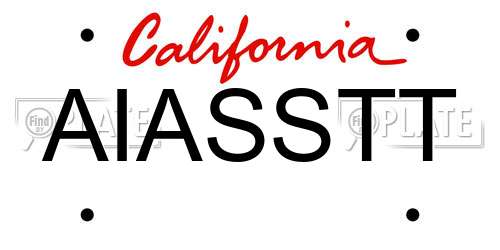 AIASSTT California License Plate
