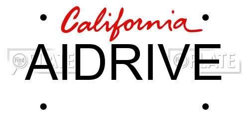 AIDRIVE California License Plate