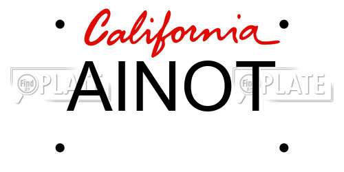 AINOT California License Plate