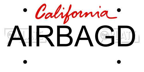 AIRBAGD California License Plate