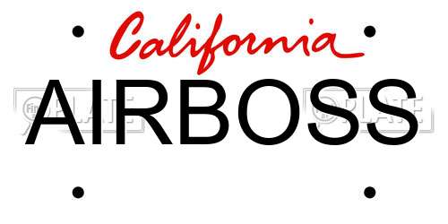 AIRBOSS California License Plate