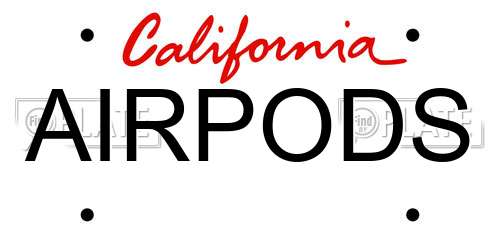 AIRPODS California License Plate