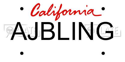 AJBLING California License Plate