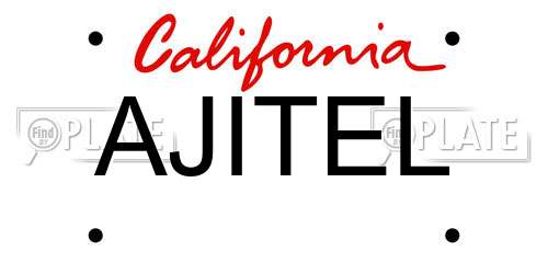 AJITEL California License Plate