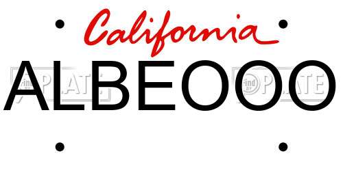 ALBEOOO California License Plate