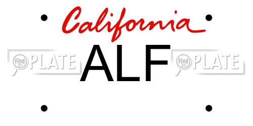 ALF California License Plate