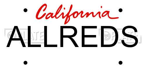 ALLREDS California License Plate