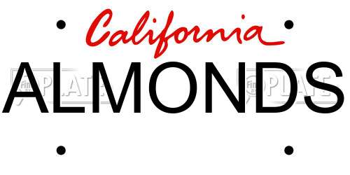 ALMONDS California License Plate