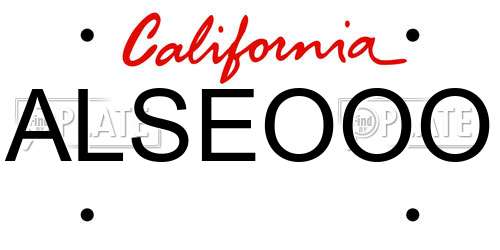 ALSEOOO California License Plate