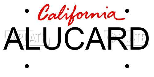 ALUCARD California License Plate