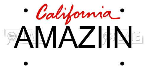 AMAZIIN California License Plate