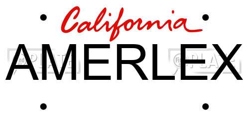 AMERLEX California License Plate