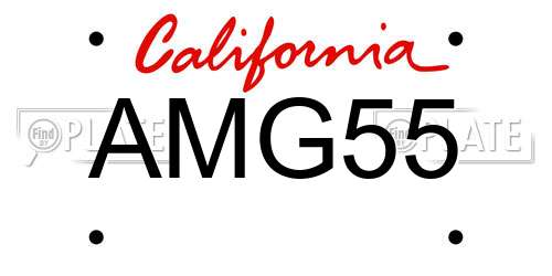 AMG55 California License Plate