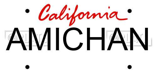 AMICHAN California License Plate