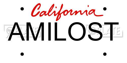 AMILOST California License Plate