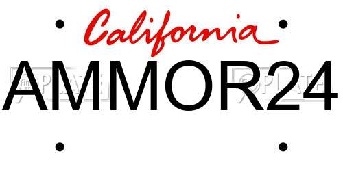 AMMOR24 California License Plate