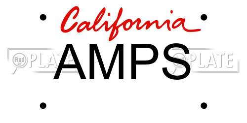 AMPS California License Plate