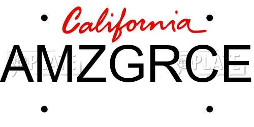 AMZGRCE California License Plate