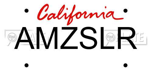 AMZSLR California License Plate