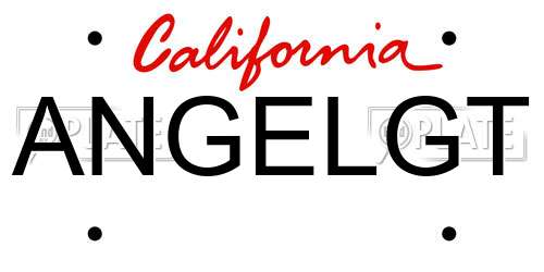 ANGELGT California License Plate