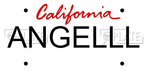 ANGELLL California License Plate