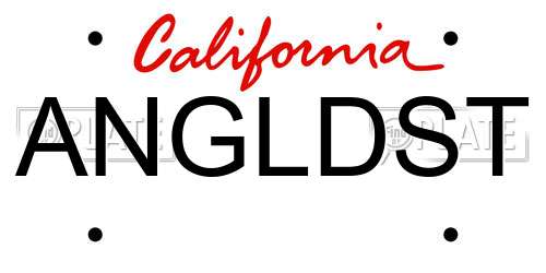 ANGLDST California License Plate