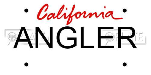 ANGLER California License Plate