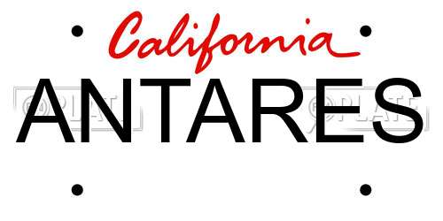 ANTARES California License Plate