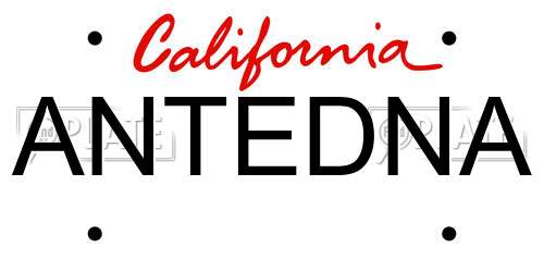 ANTEDNA California License Plate