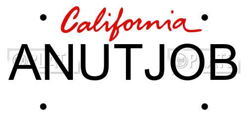 ANUTJOB California License Plate