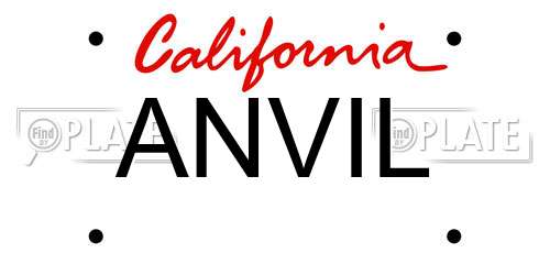 ANVIL California License Plate