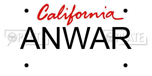 ANWAR California License Plate
