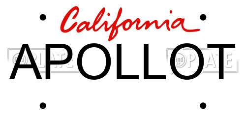 APOLLOT California License Plate