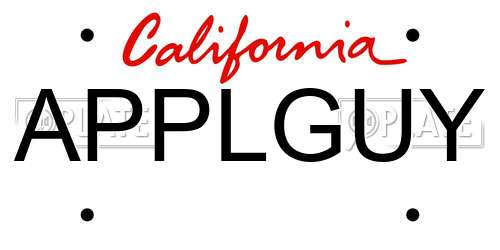 APPLGUY California License Plate