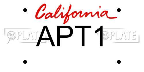 APT1 California License Plate