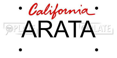 ARATA California License Plate