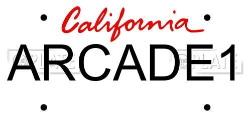 ARCADE1 California License Plate