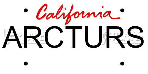 ARCTURS California License Plate