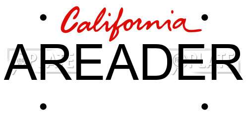 AREADER California License Plate