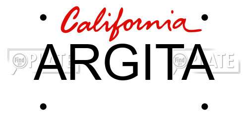 ARGITA California License Plate