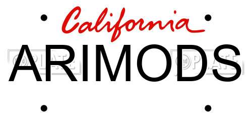 ARIMODS California License Plate