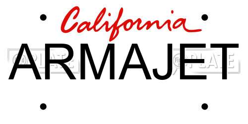 ARMAJET California License Plate