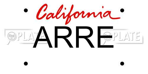 ARRE California License Plate