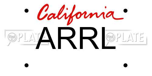 ARRL California License Plate