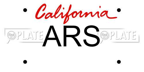 ARS California License Plate