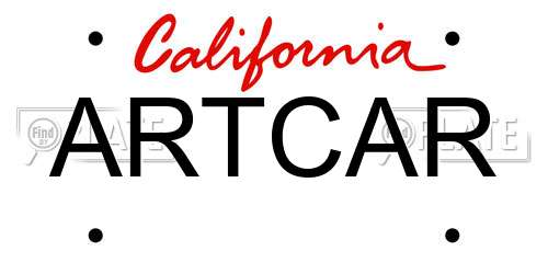 ARTCAR California License Plate