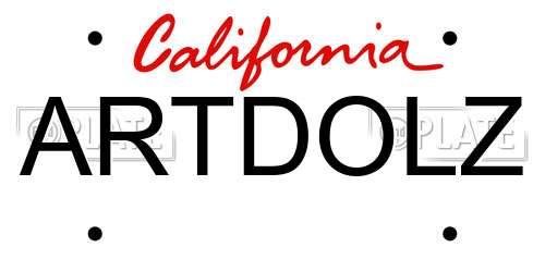 ARTDOLZ California License Plate