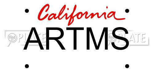 ARTMS California License Plate